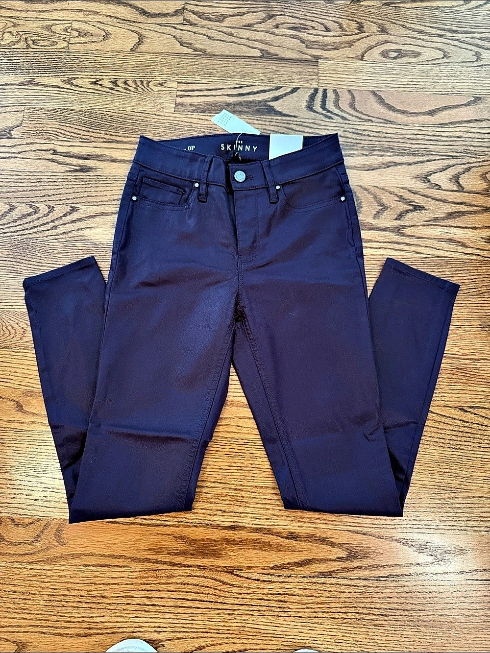 White House Black Market The Skinny High-Rise Skinny Pants Purple Size 0P